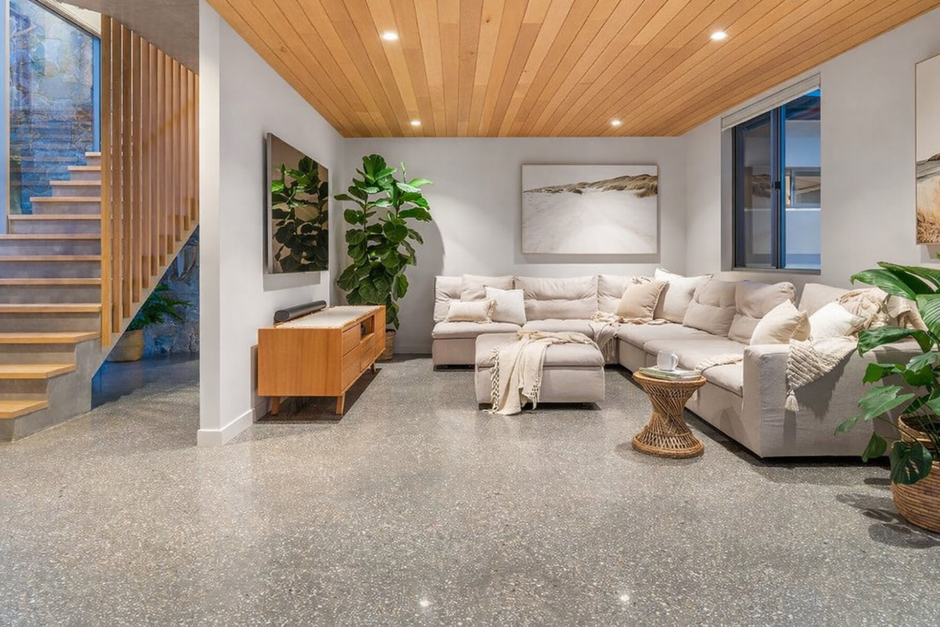 Concrete floor installation